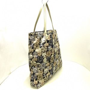 Chanel Beige Dark Small Bag Choupette Shopping Gray Navy Neko Camellia Nylon